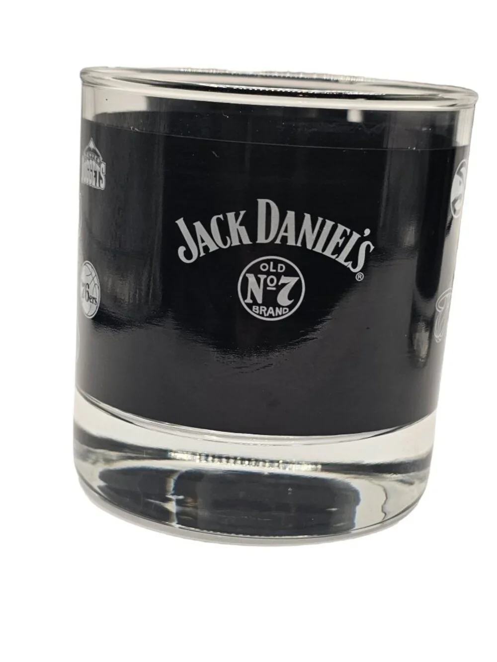 Jack Daniels Highball / Whiskey Rocks Glasses, with NBA Team Logos Set of 4